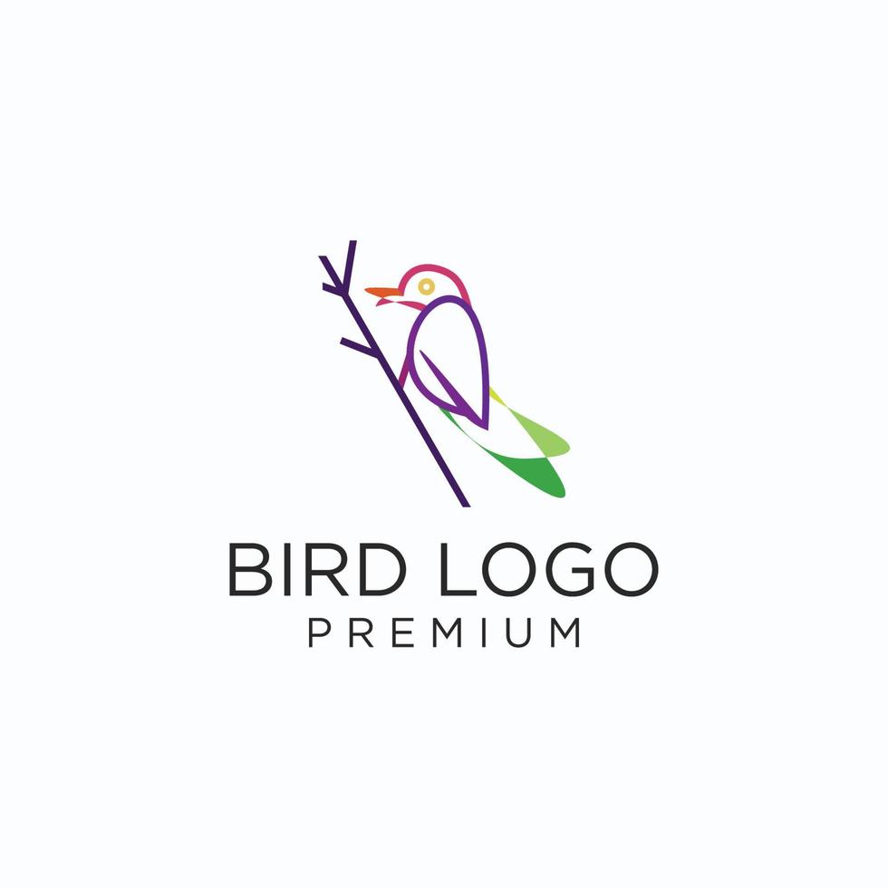 Bird logo design icon template vector