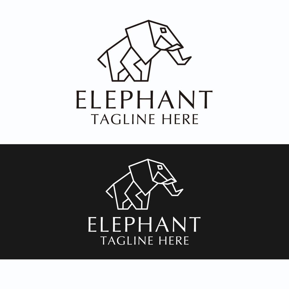 plantilla de icono de diseño de logotipo de elefante vector