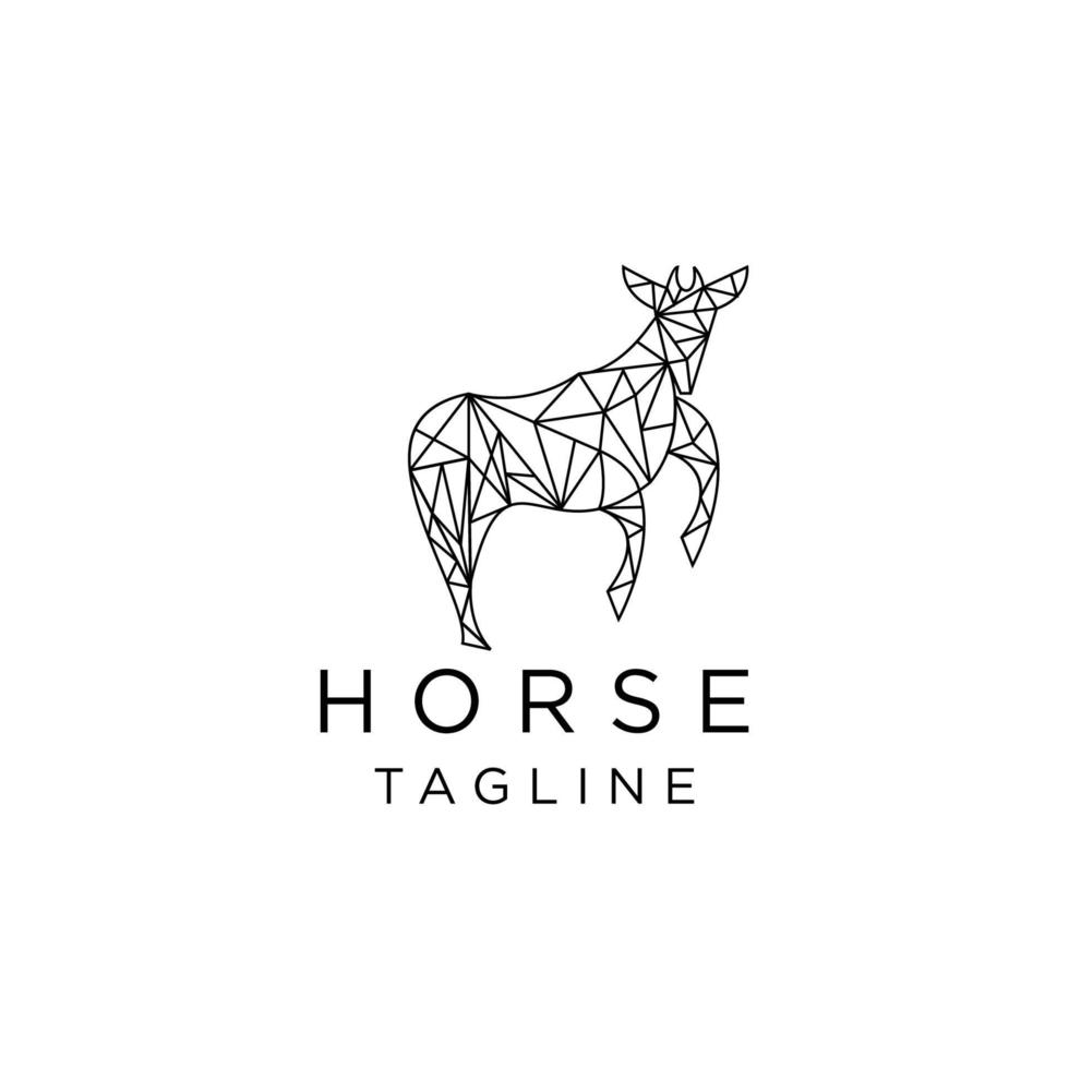 plantilla de icono de diseño de logotipo de caballo vector