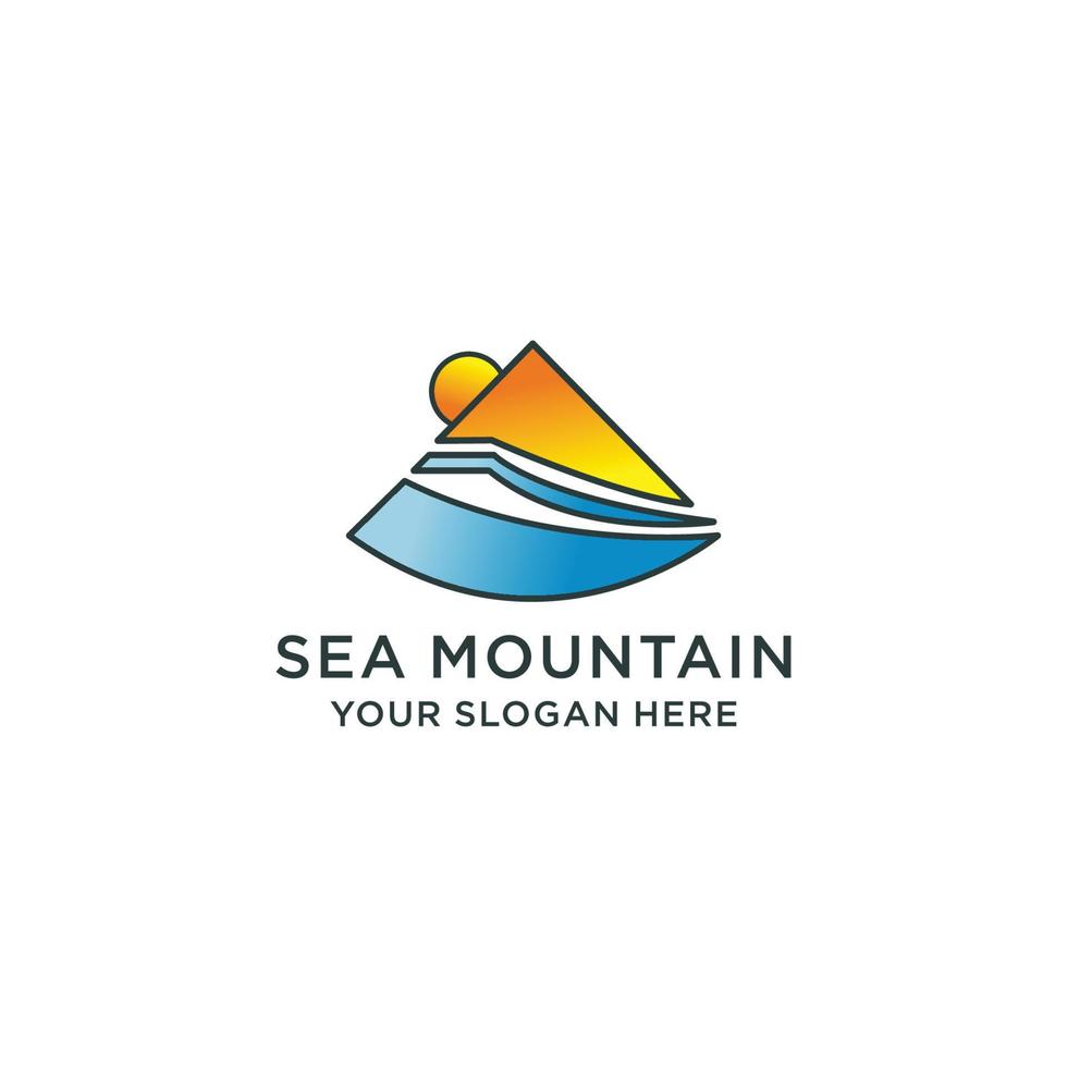 diseño de icono de logotipo de montaña vector