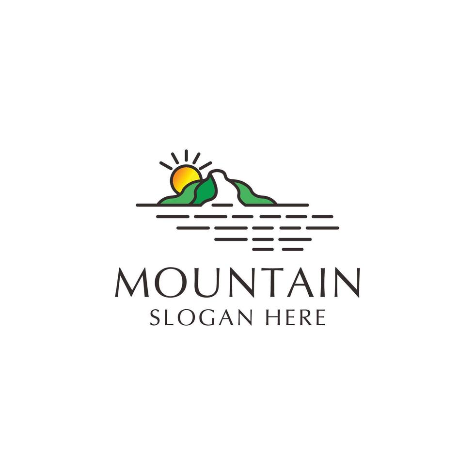 Mountain logo icon design vector