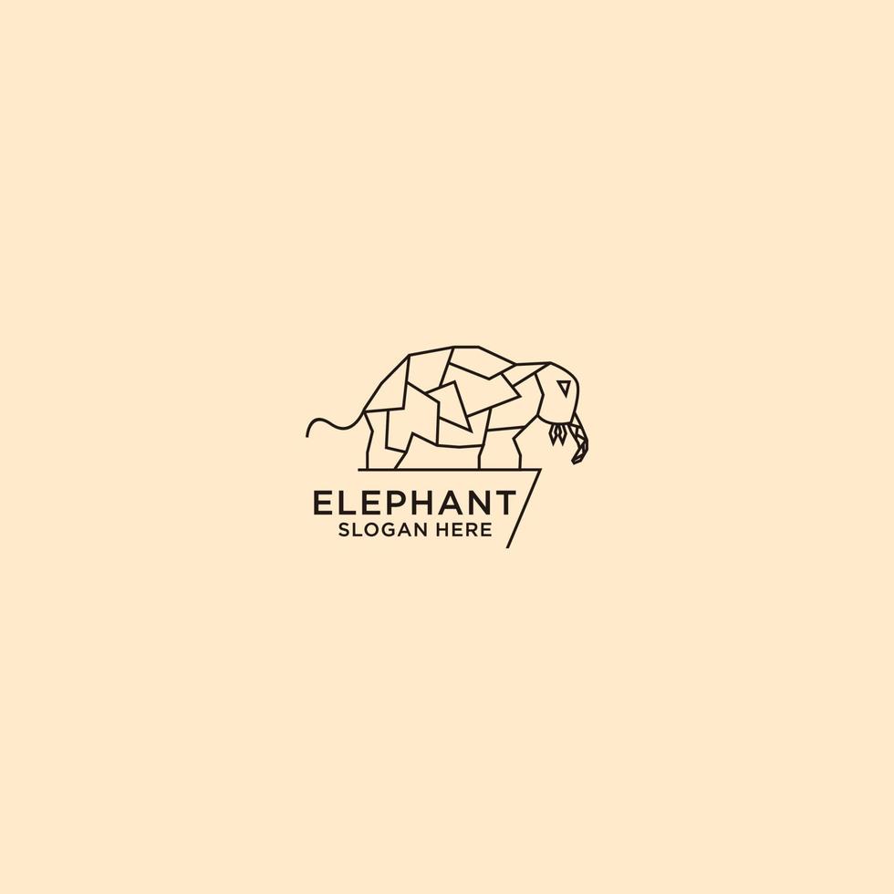 plantilla de icono de diseño de logotipo de elefante vector