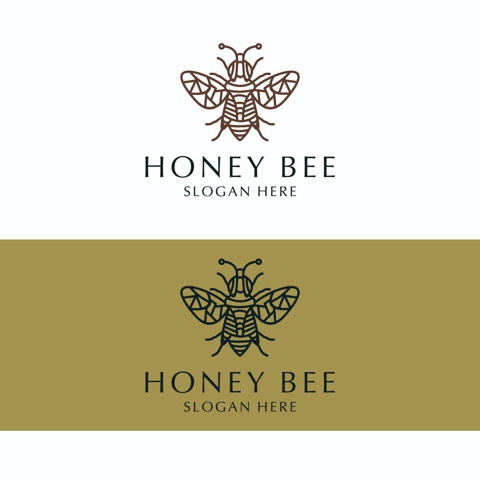 Honey bee logo icon vector image