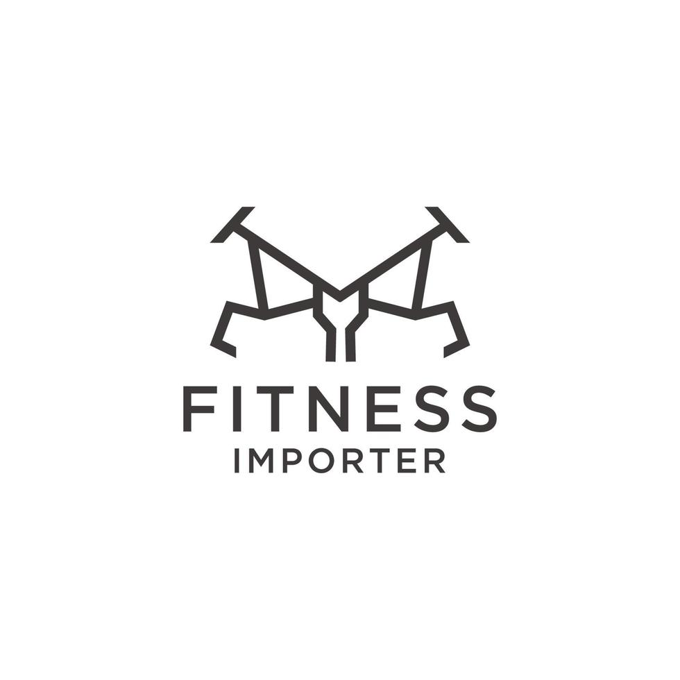 imagen vectorial del icono del logotipo de fitness vector