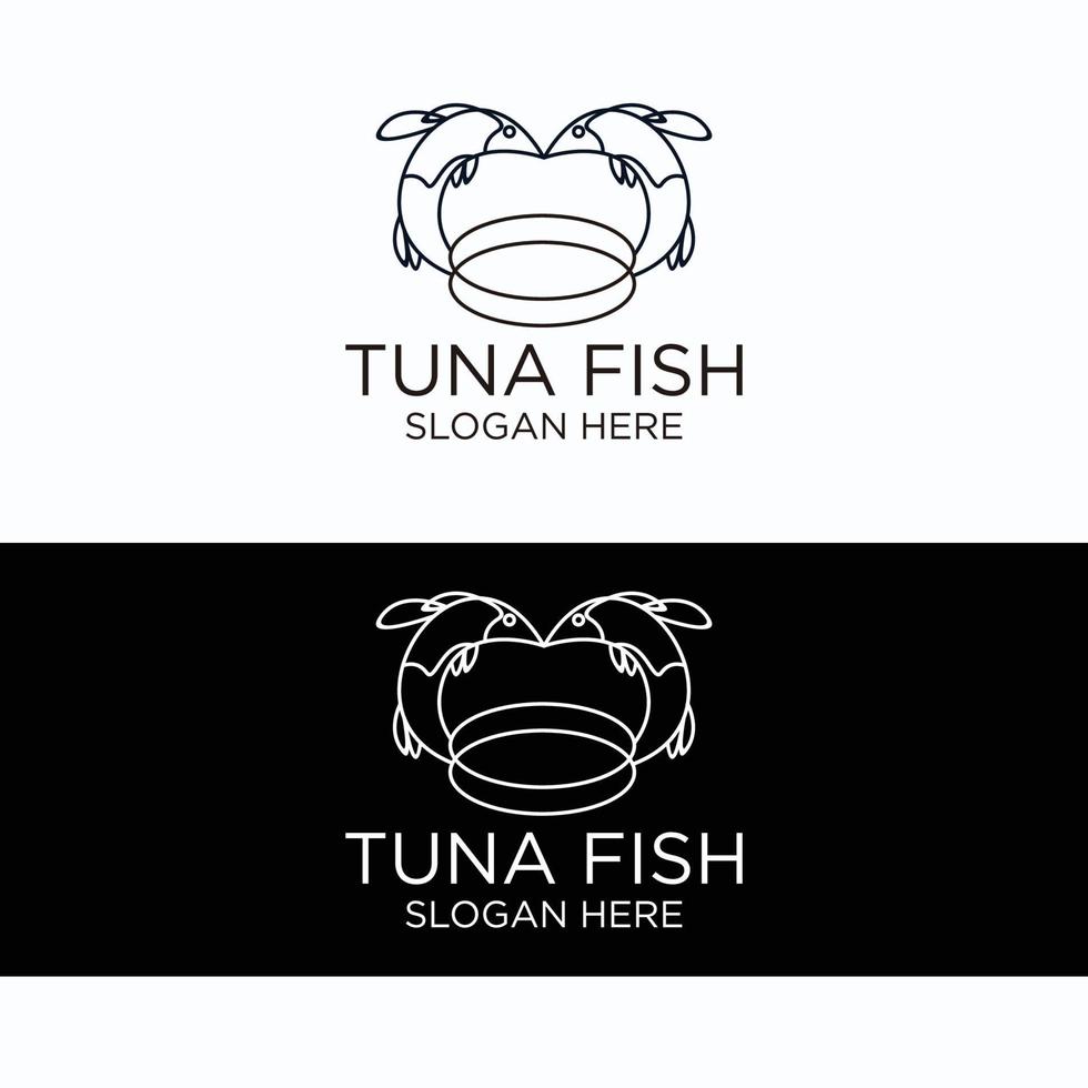 Tuna fish logo icon vector image