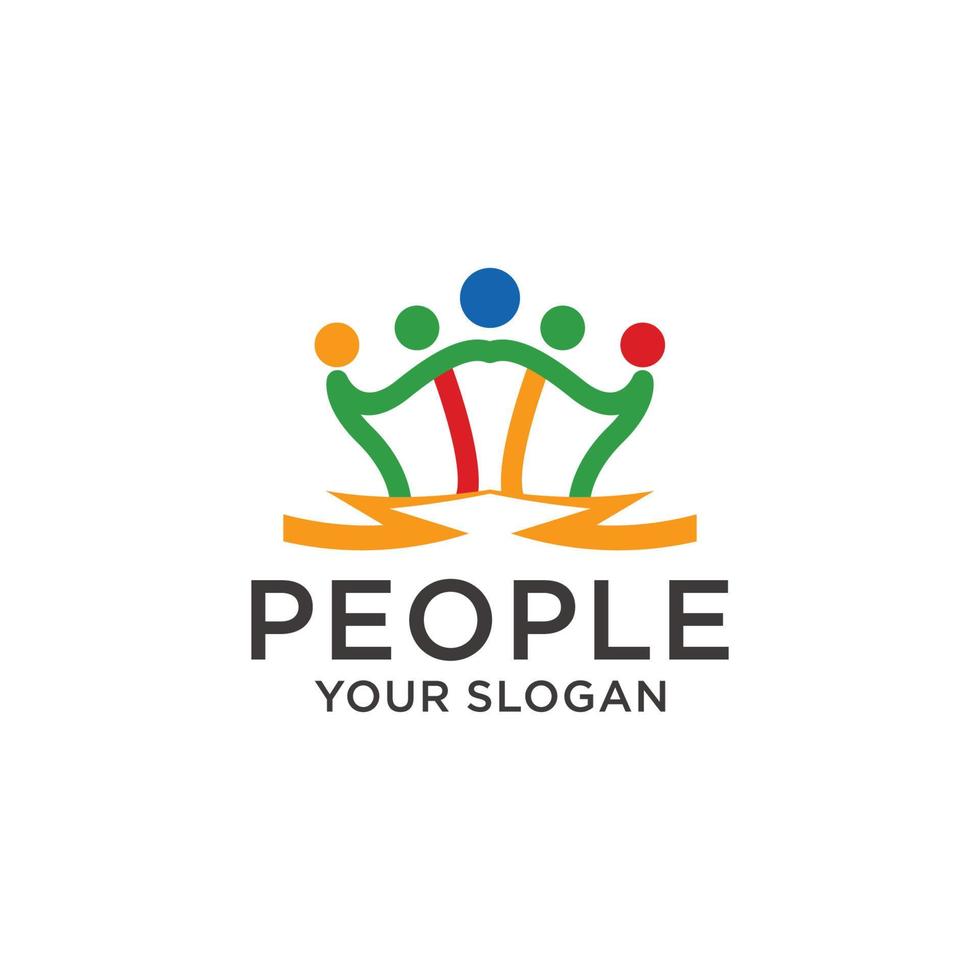 People logo design icon template vector