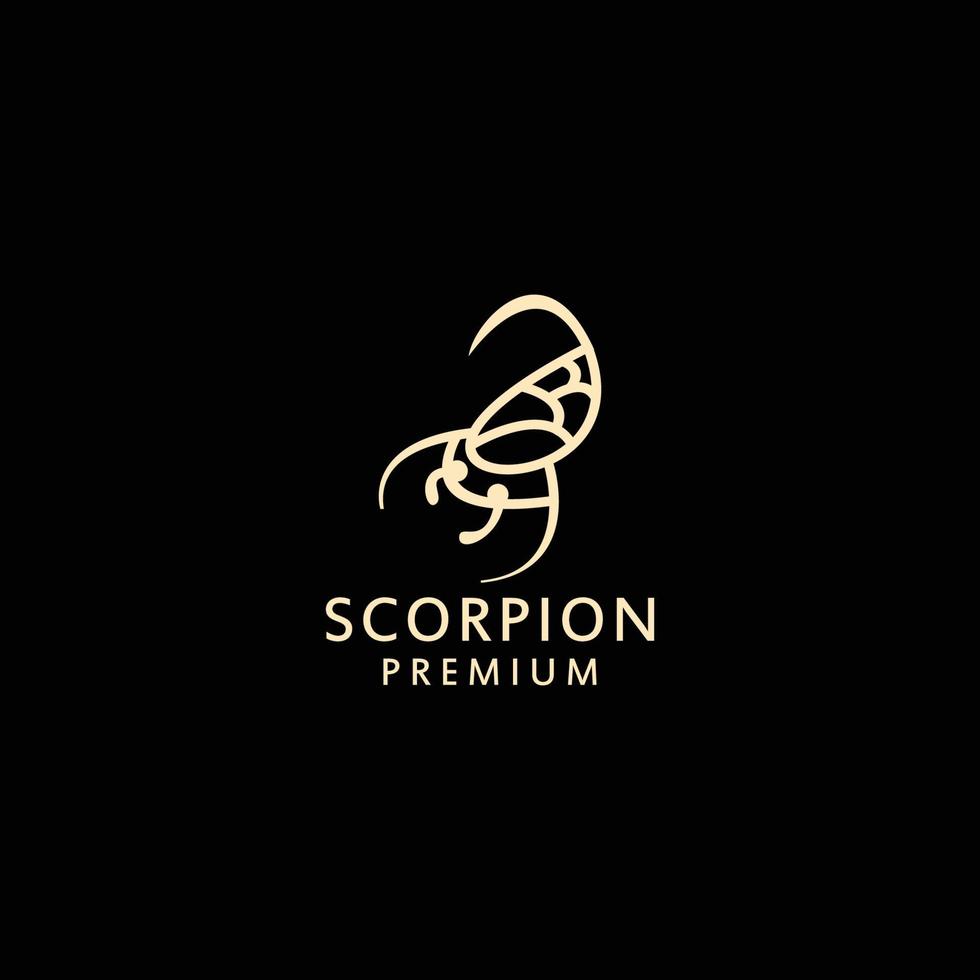 plantilla de icono de diseño de logotipo de escorpión vector