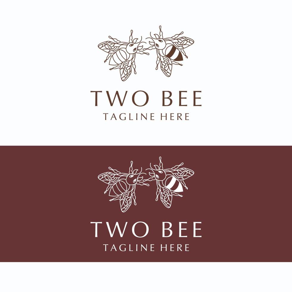 Honey bee logo icon vector image