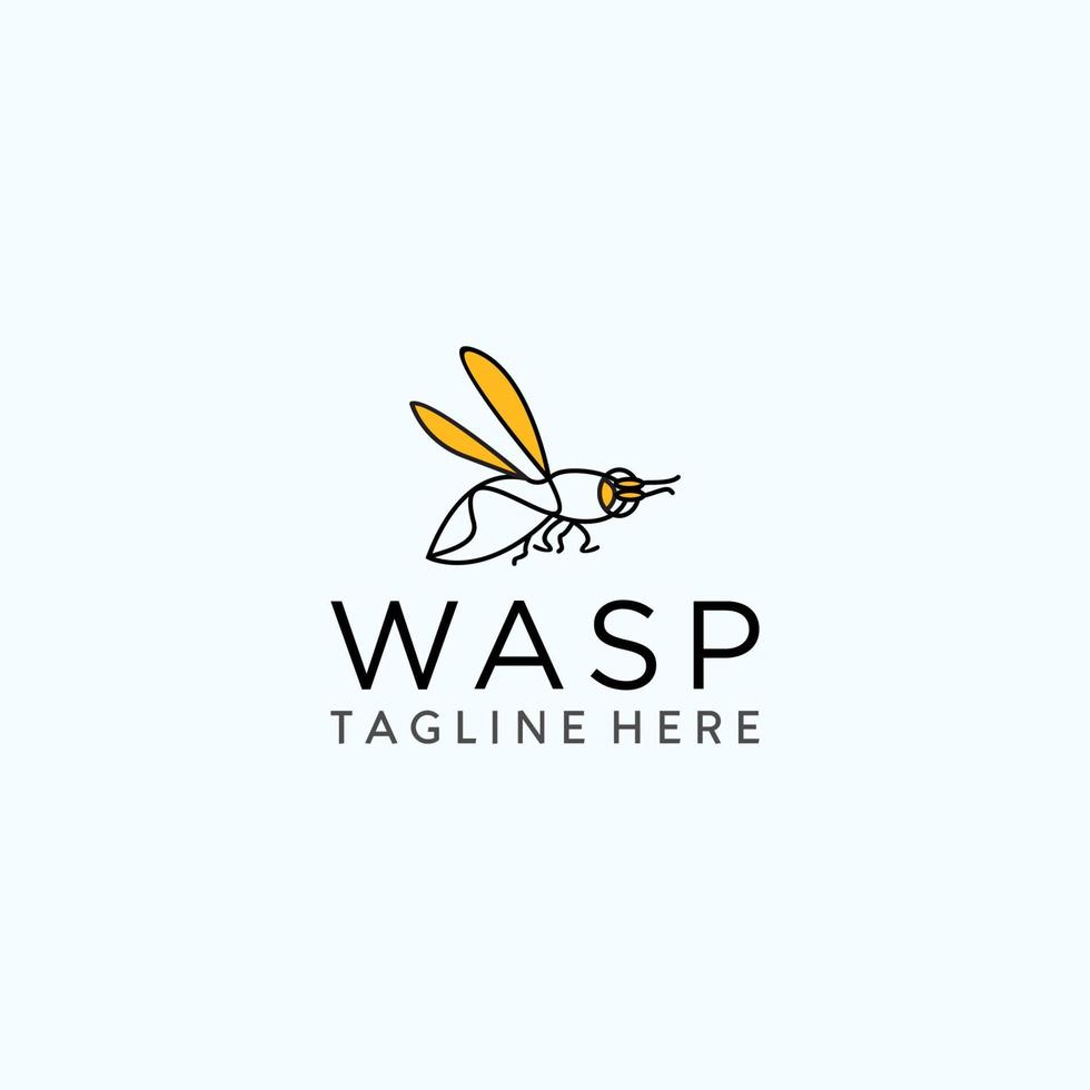 Wasp logo icon design vector