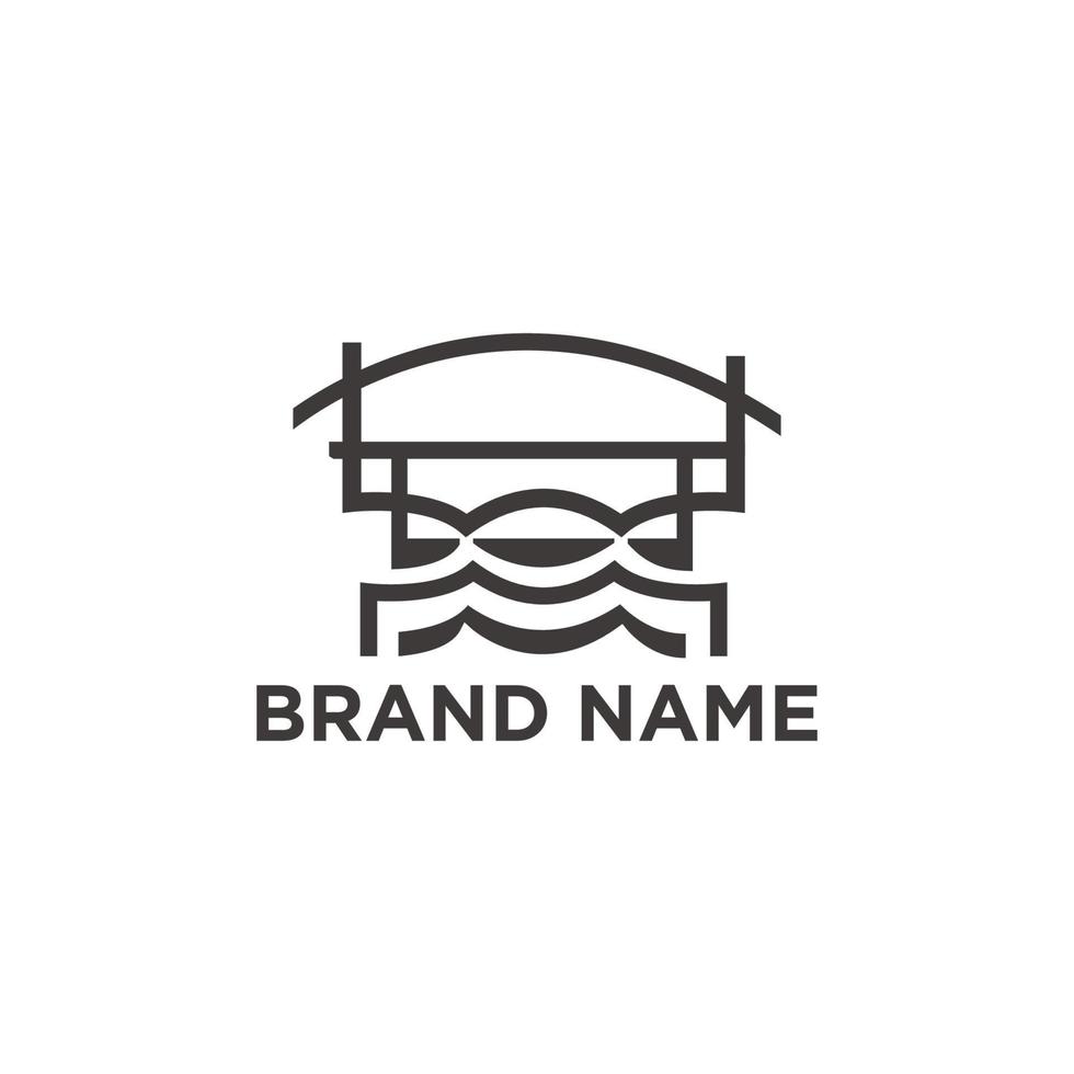 The bridge logo icon vector image