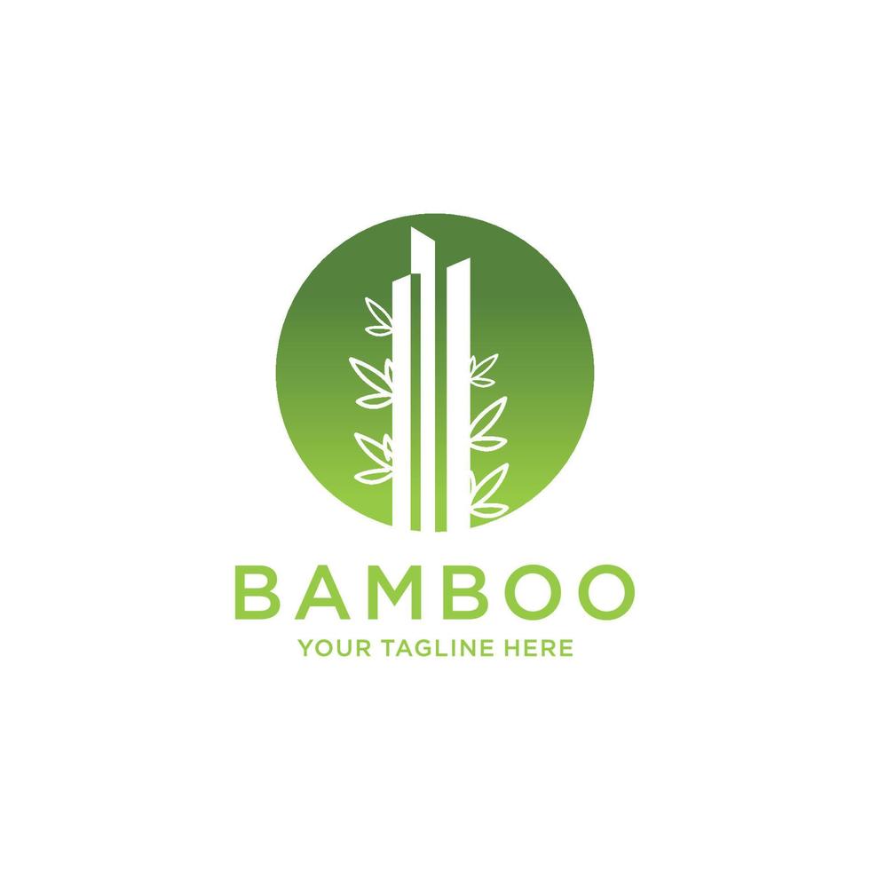 imagen vectorial del icono del logotipo de bambú vector