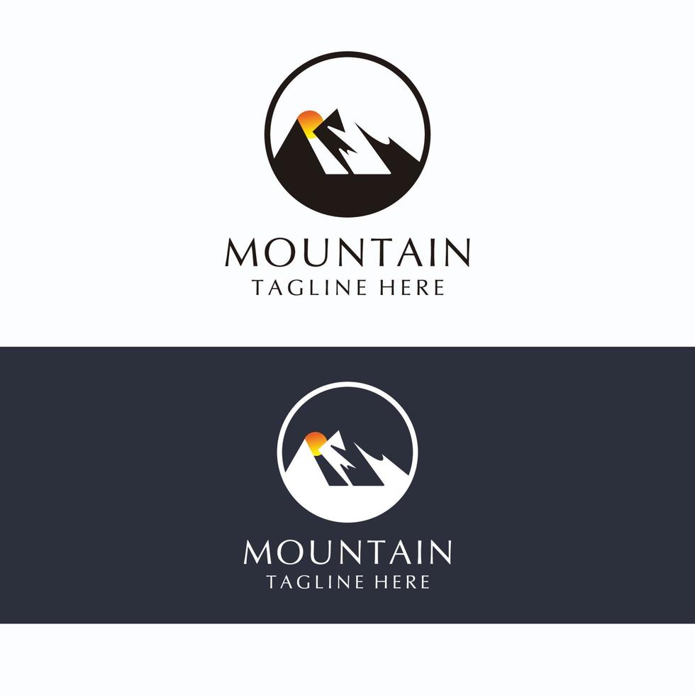 Mountain logo design icon template vector