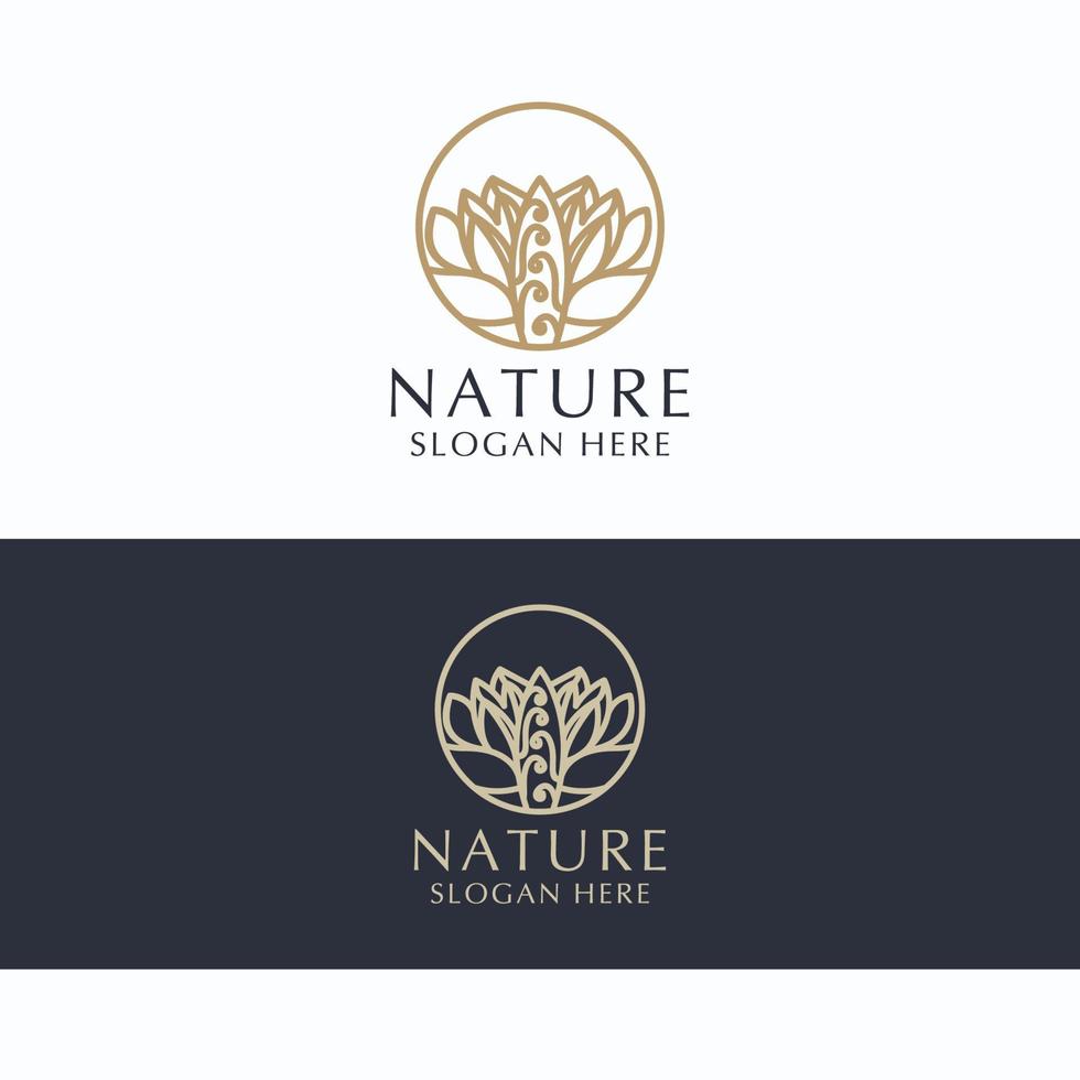 Nature logo design icon template vector