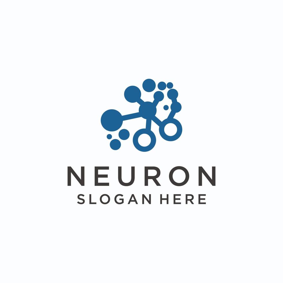 imagen vectorial del icono del logotipo de la neurona vector