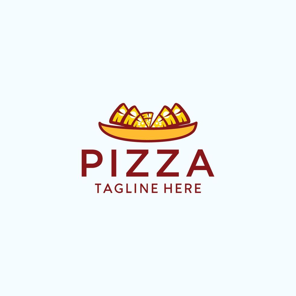 Pizza logo icon design vector