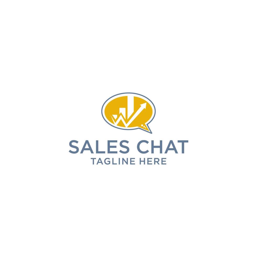 Sales chat logo icon design vector