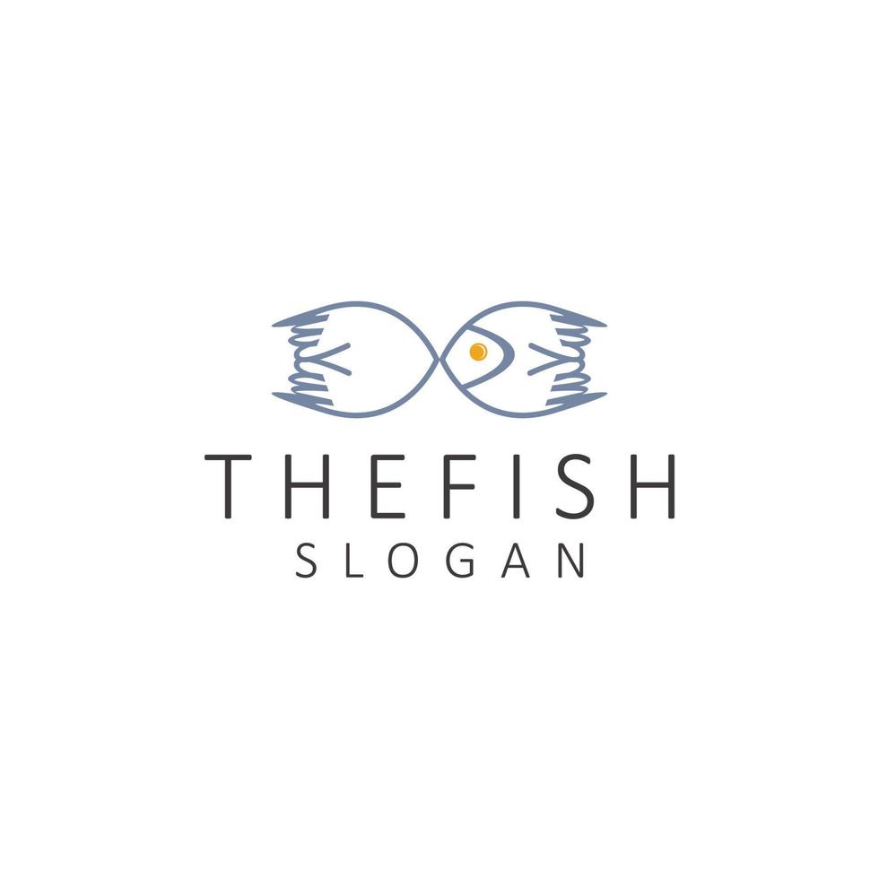 imagen vectorial del icono del logotipo de thefish vector