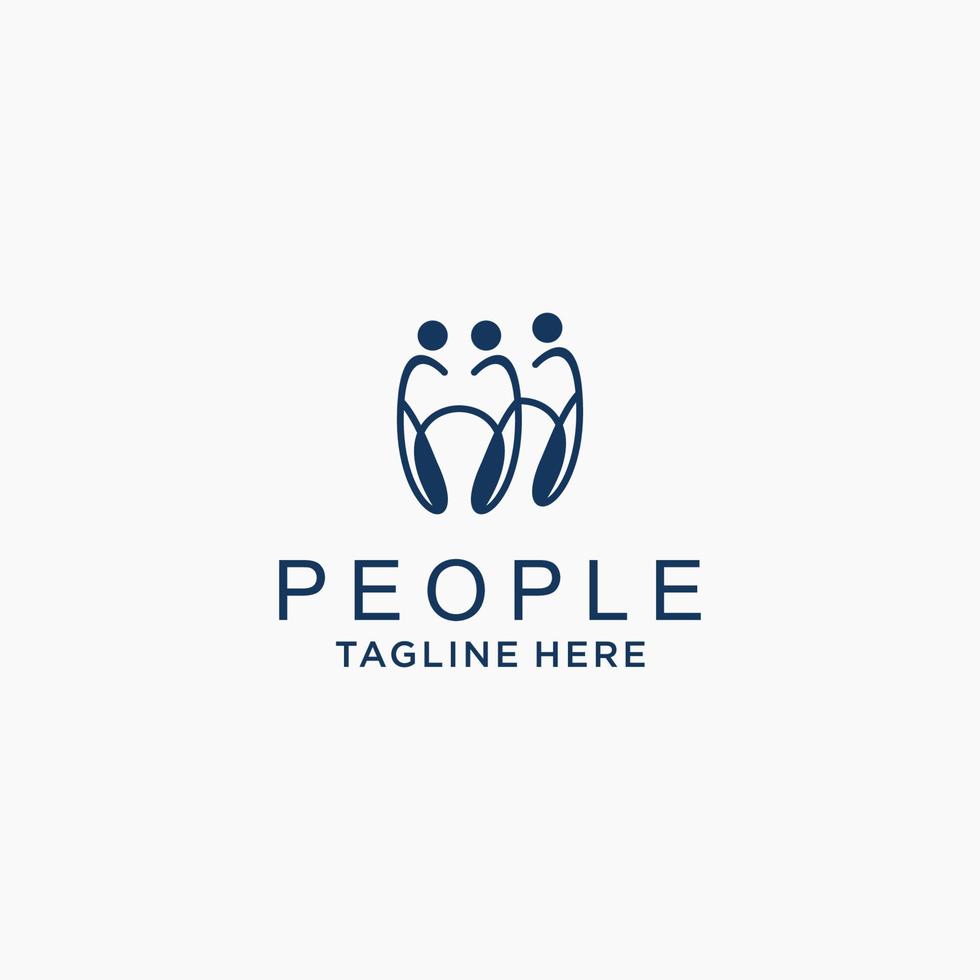 People logo icon vector image