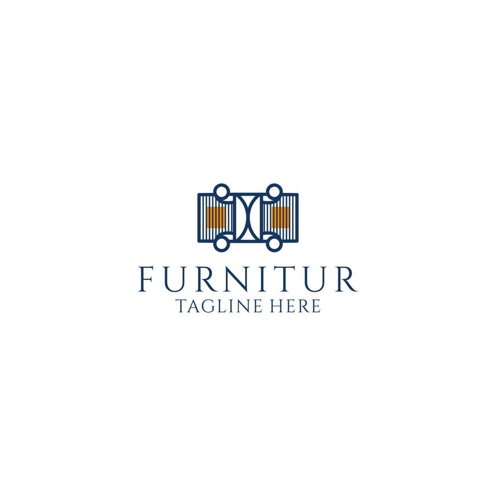 Furniture logo design icon template vector