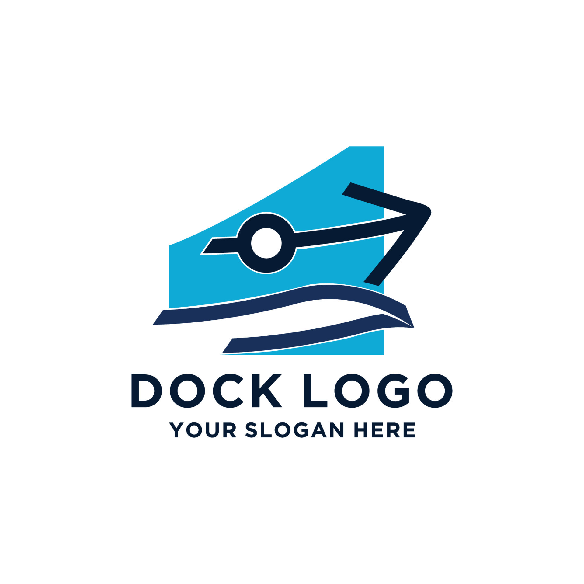 Dock logo icon vector image 12650372 Vector Art at Vecteezy