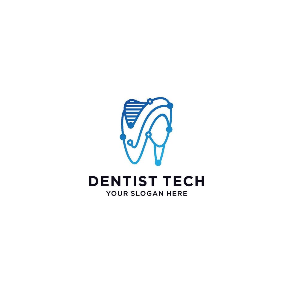 Dental tech logo icon vector image