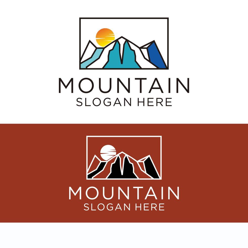 Mountain logo icon vector image