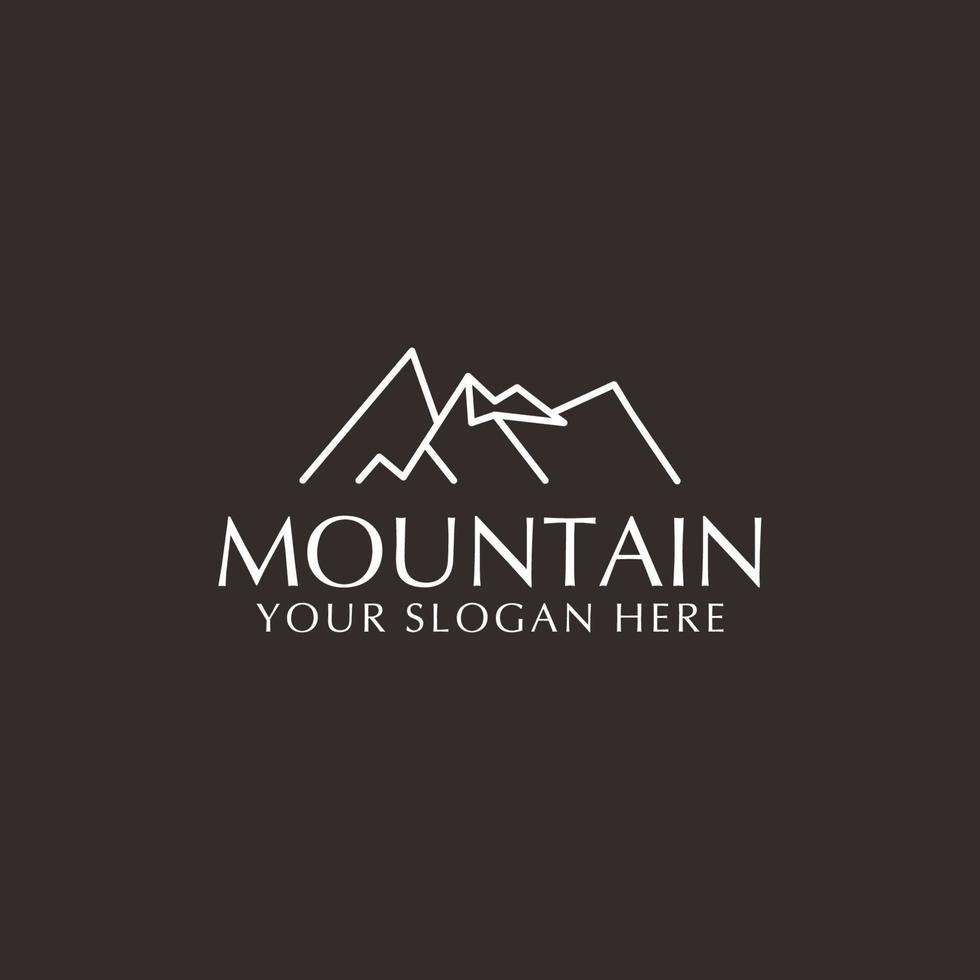 diseño de icono de logotipo oculto de montaña vector