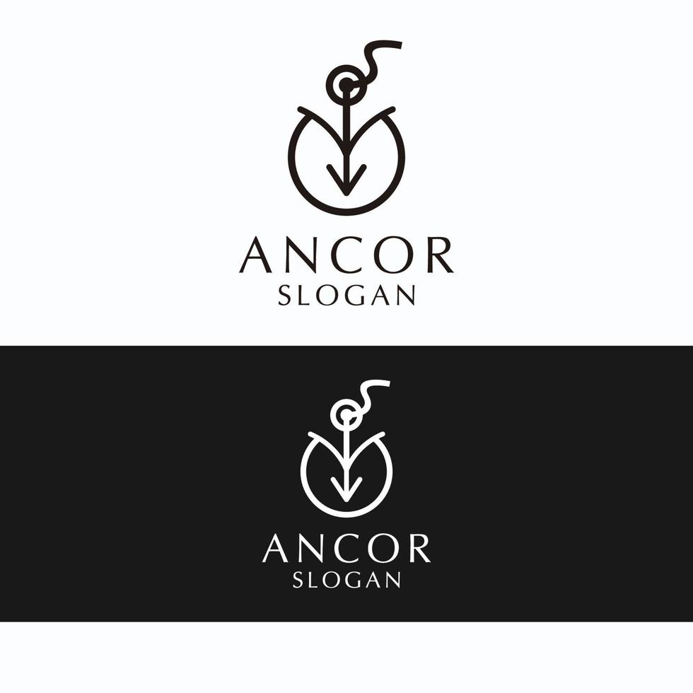 plantilla de icono de diseño de logotipo ancor vector