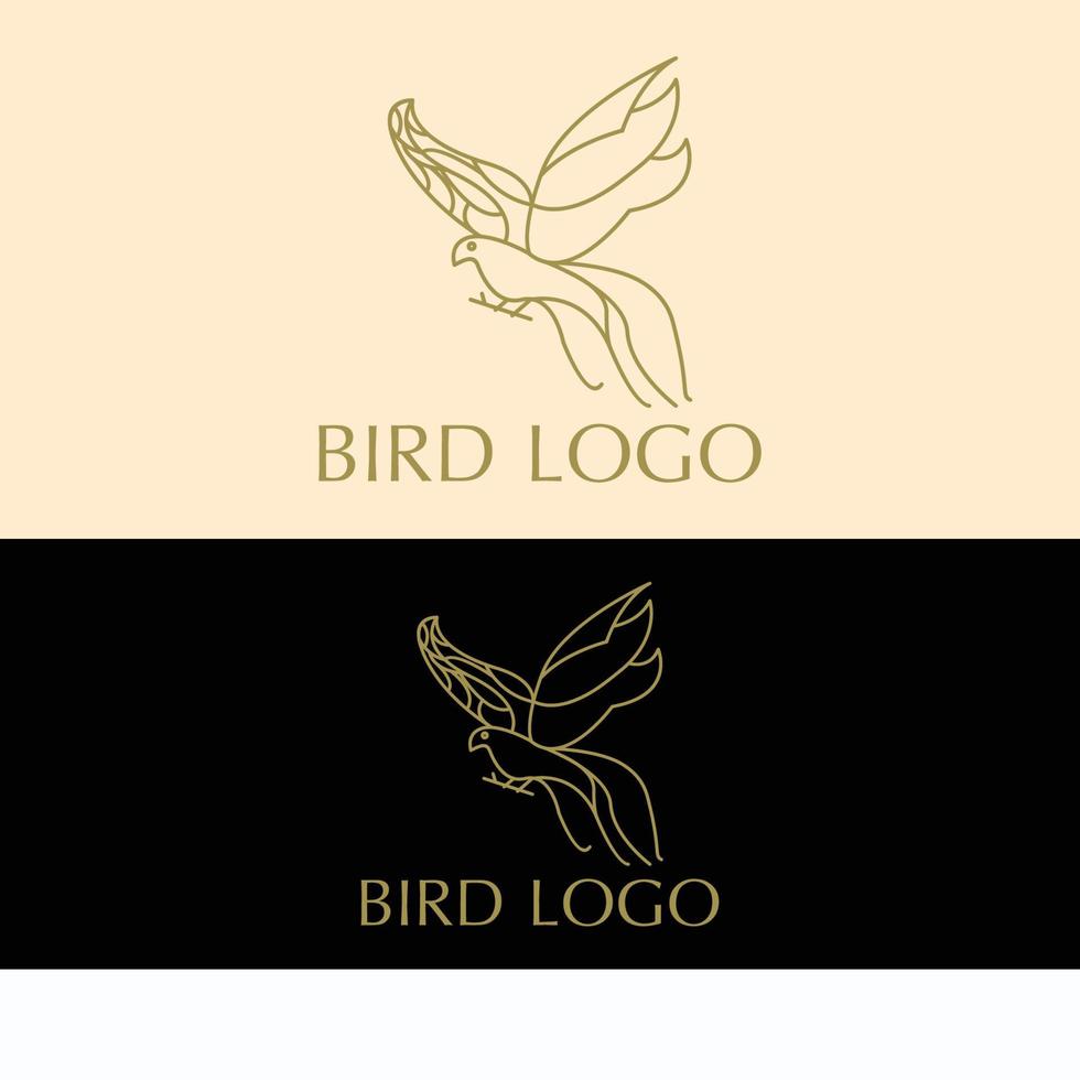 Bird logo design icon template vector