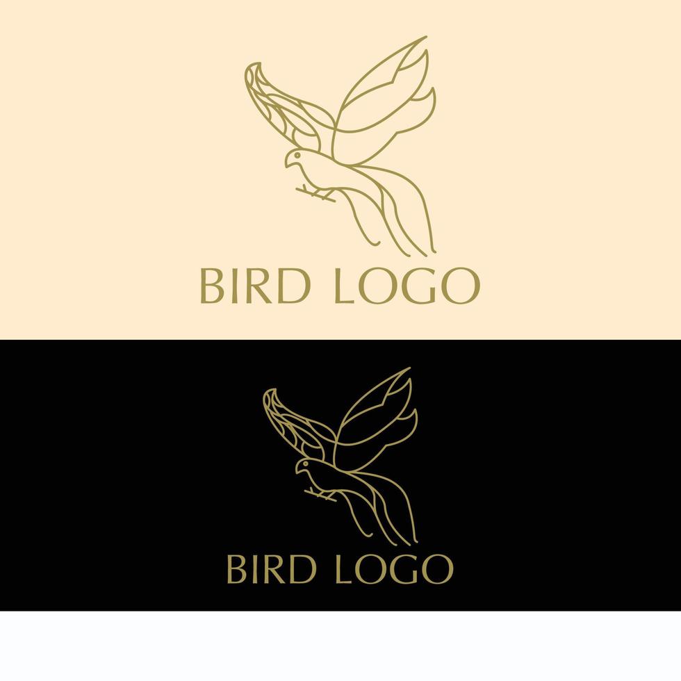 plantilla de icono de diseño de logotipo de pájaro vector