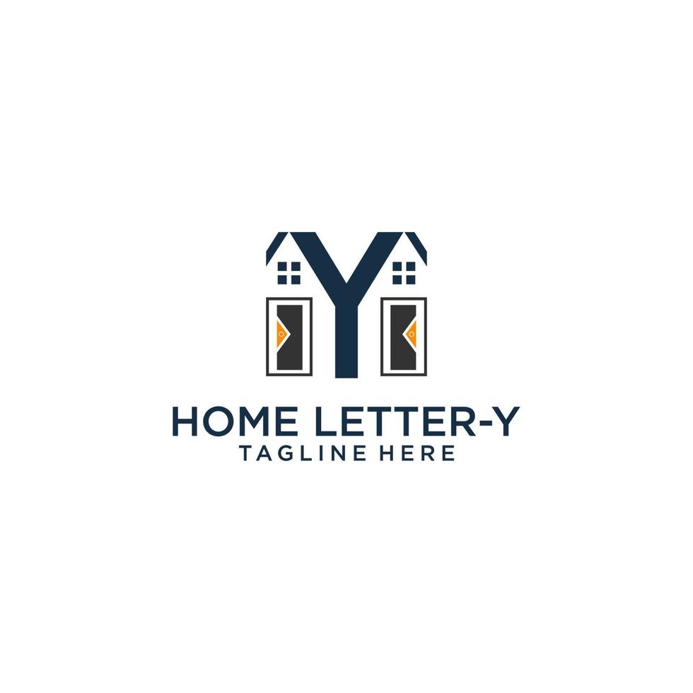 Home letter y logo icon vector