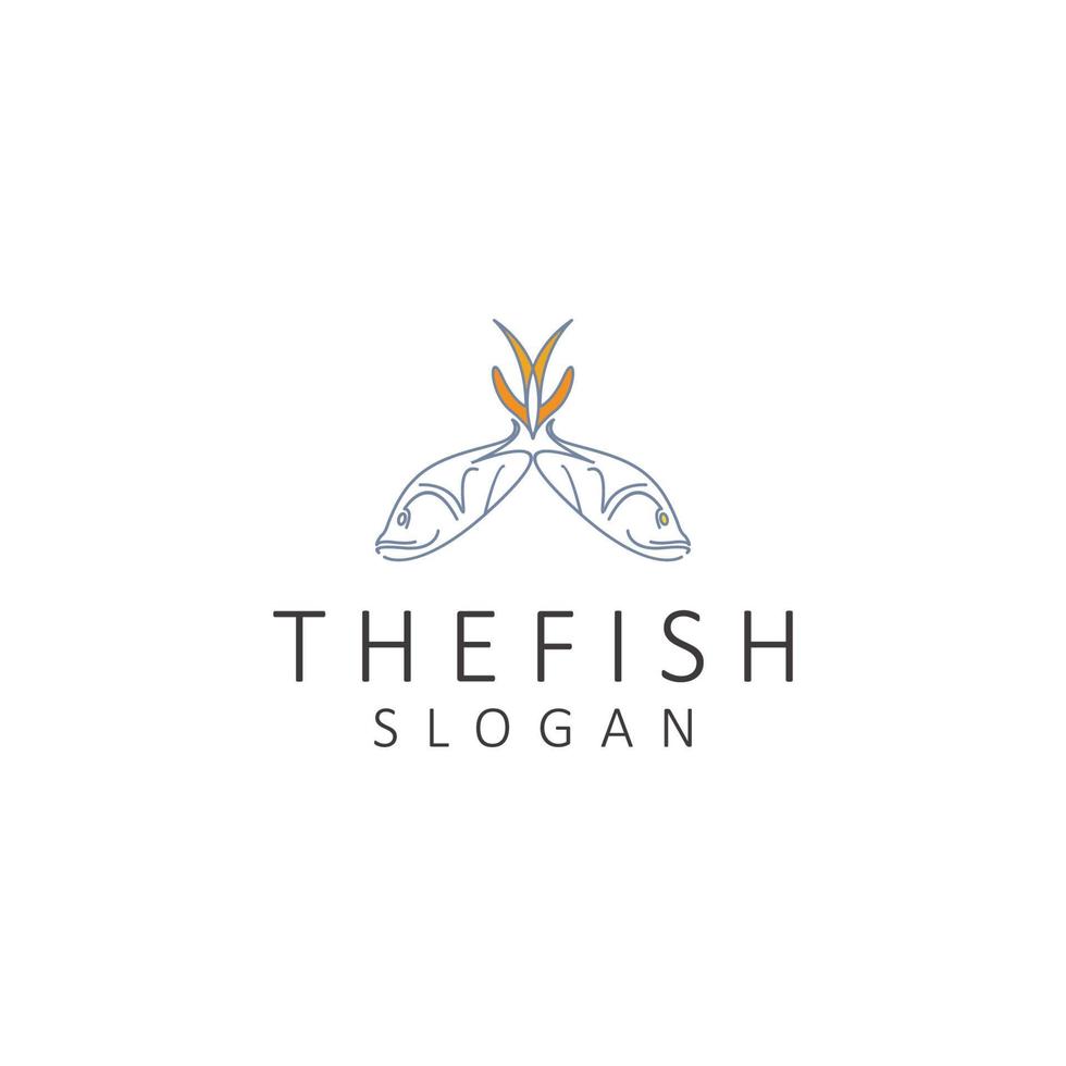 imagen vectorial del icono del logotipo de thefish vector