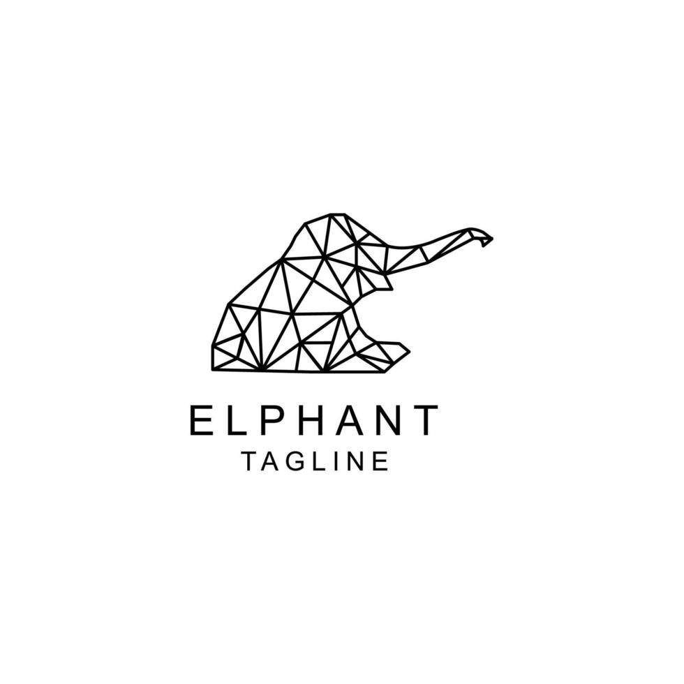 imagen vectorial de icono de logotipo de elefante vector