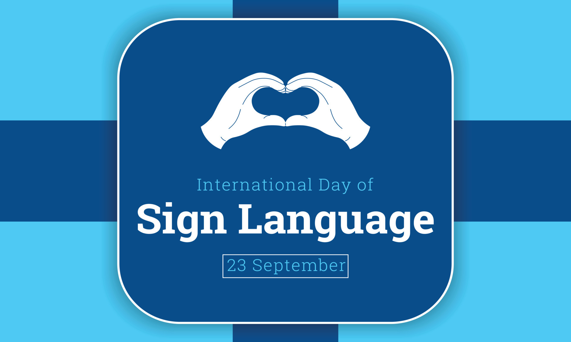 International Day of Sign Language Poster Design 12650483 Vector Art at