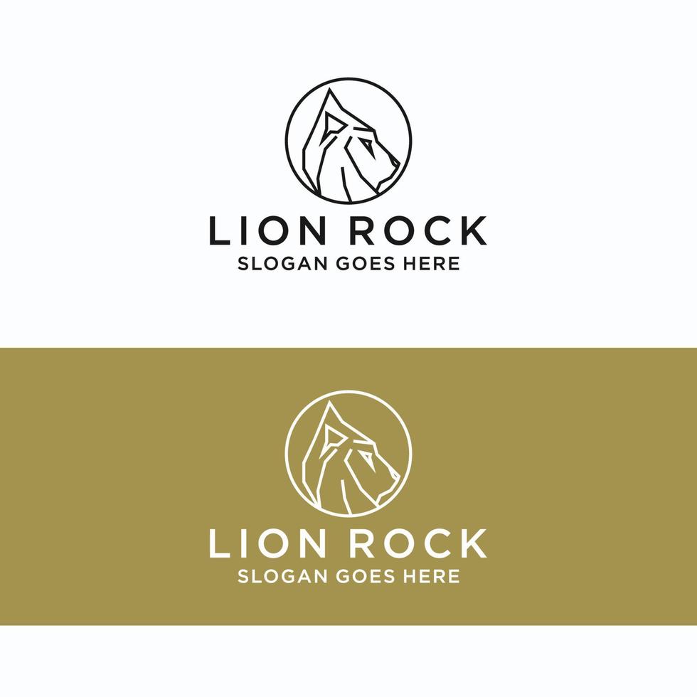 imagen vectorial del icono del logotipo del león vector