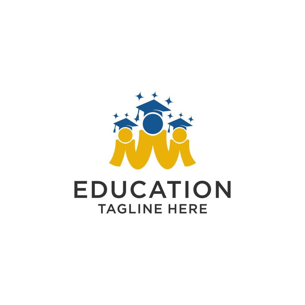 First education logo icon design vector