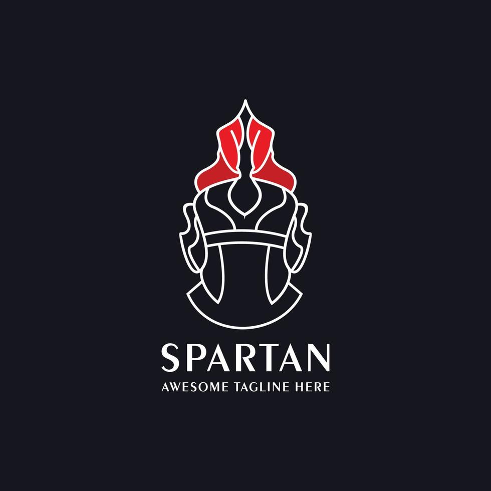 imagen vectorial del icono del logotipo espartano vector