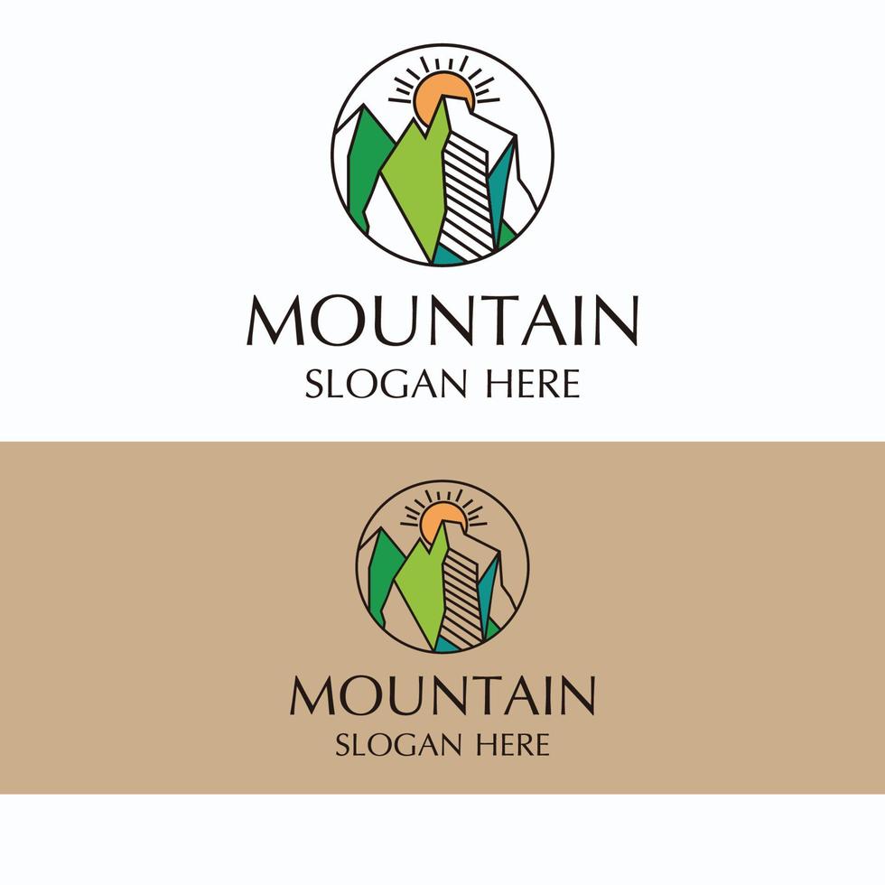 Mountain logo icon vector image