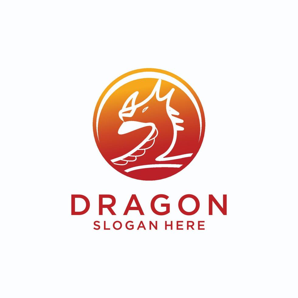 plantilla de icono de diseño de logotipo de dragón vector