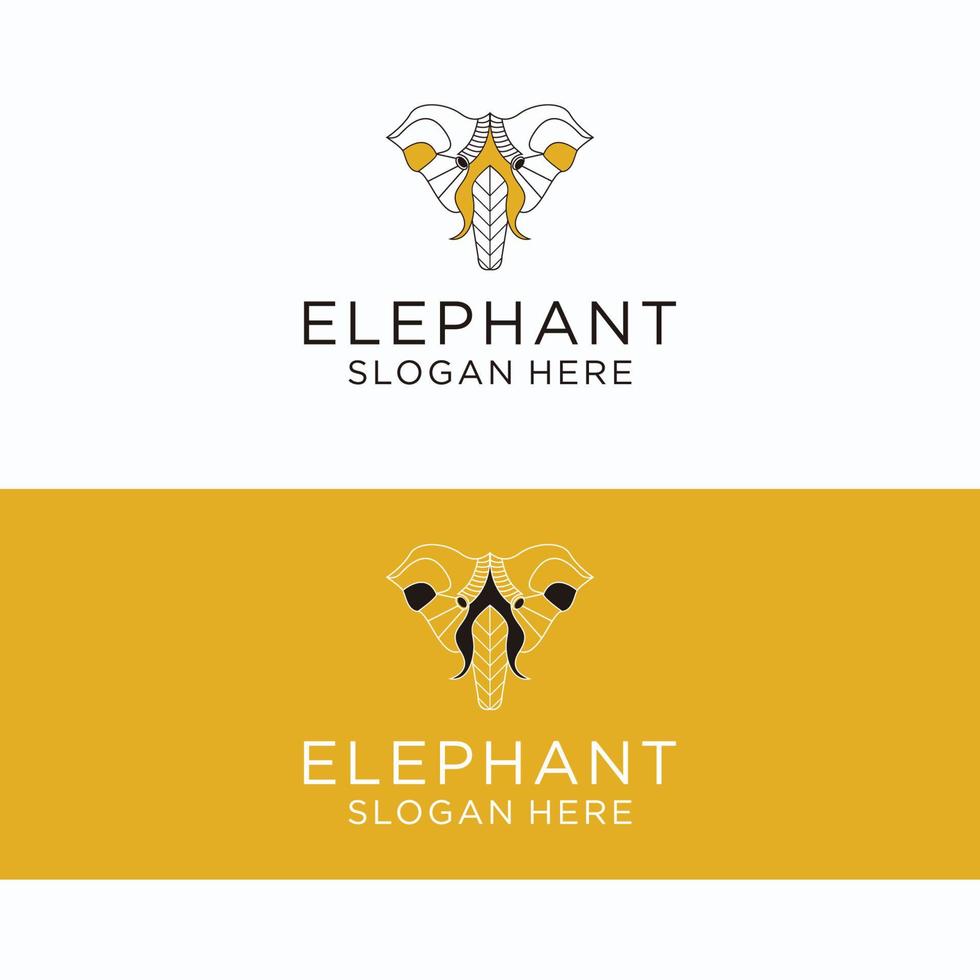 Elephant logo design icon template vector