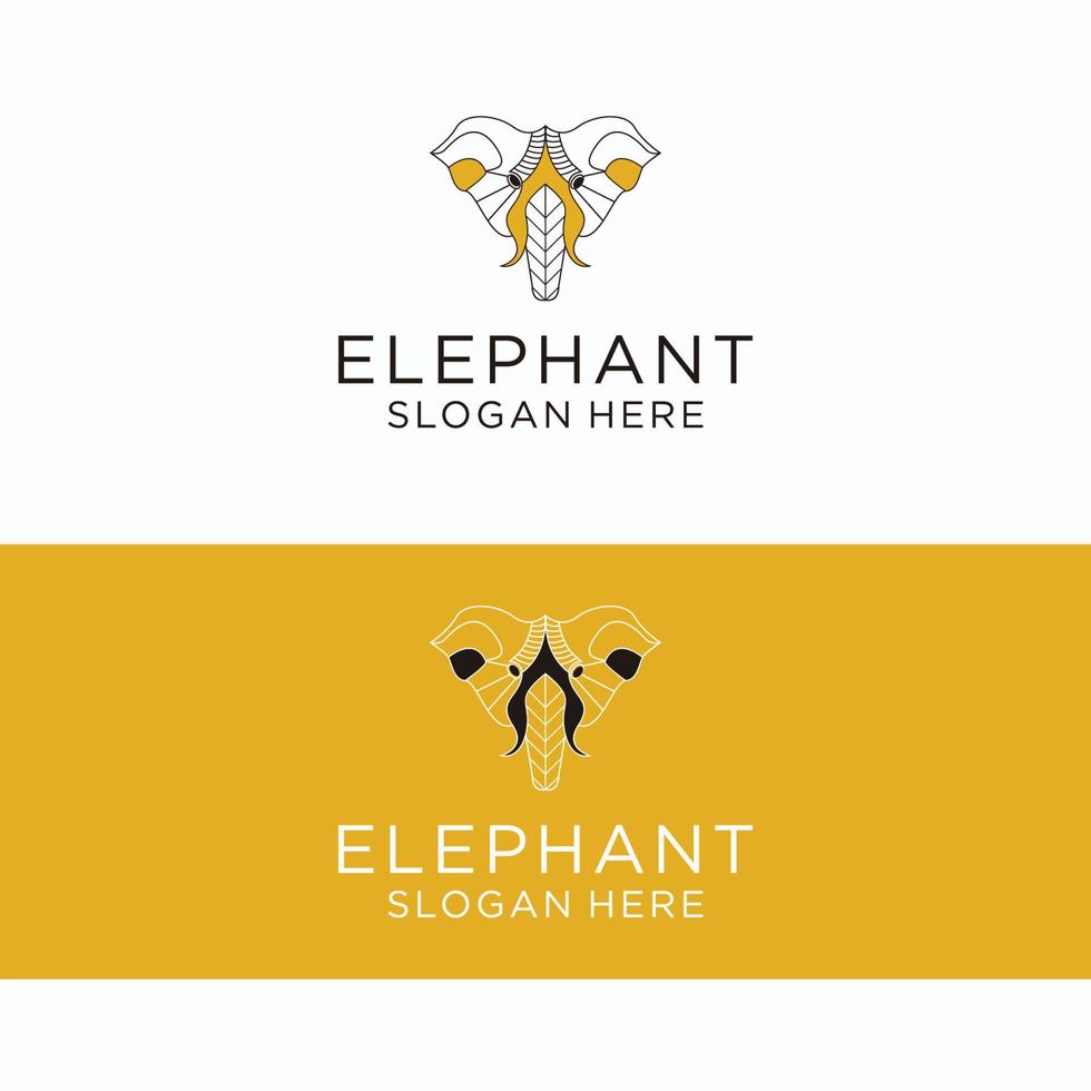 plantilla de icono de diseño de logotipo de elefante vector