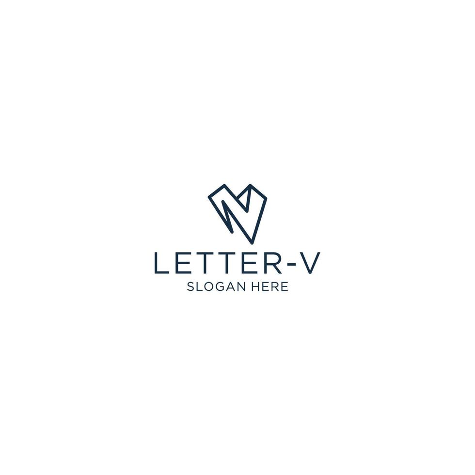 Letter v logo icon design vector