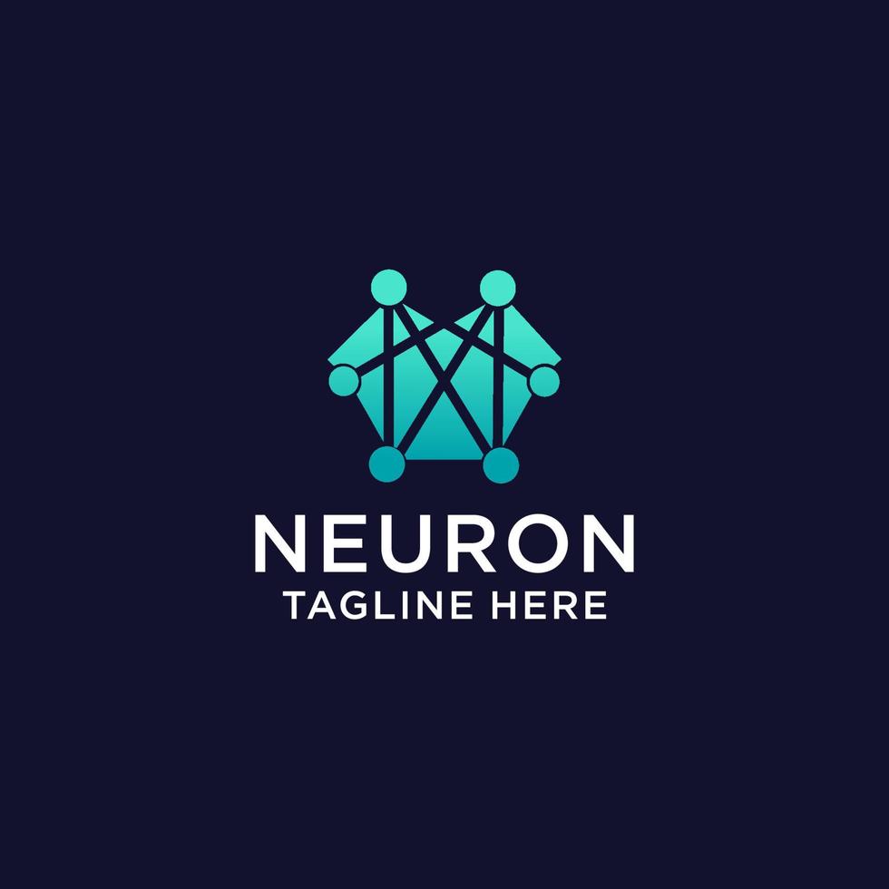 Neuron logo icon vector image
