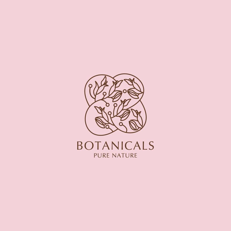 Botanicals logo icon vector image