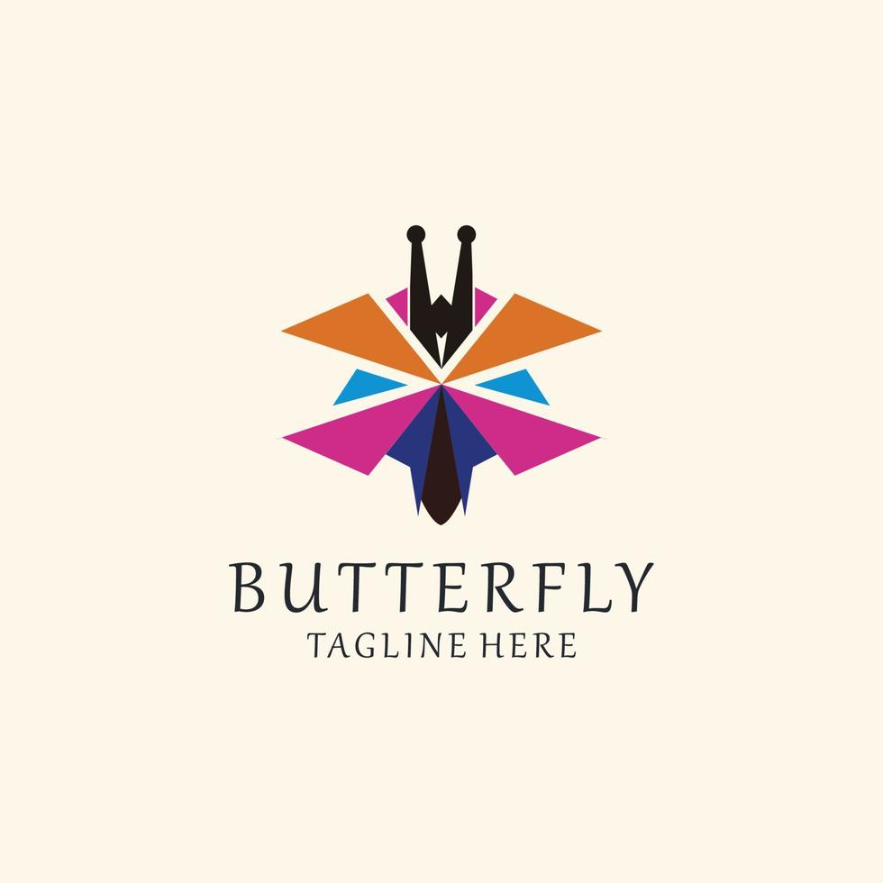 imagen vectorial del icono del logotipo de mariposa vector