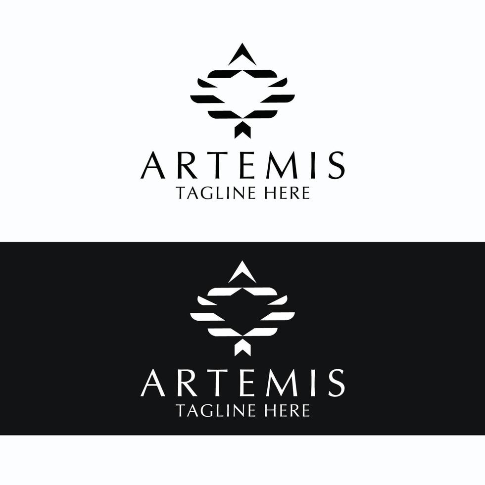 plantilla de icono de diseño de logotipo de artemisa vector