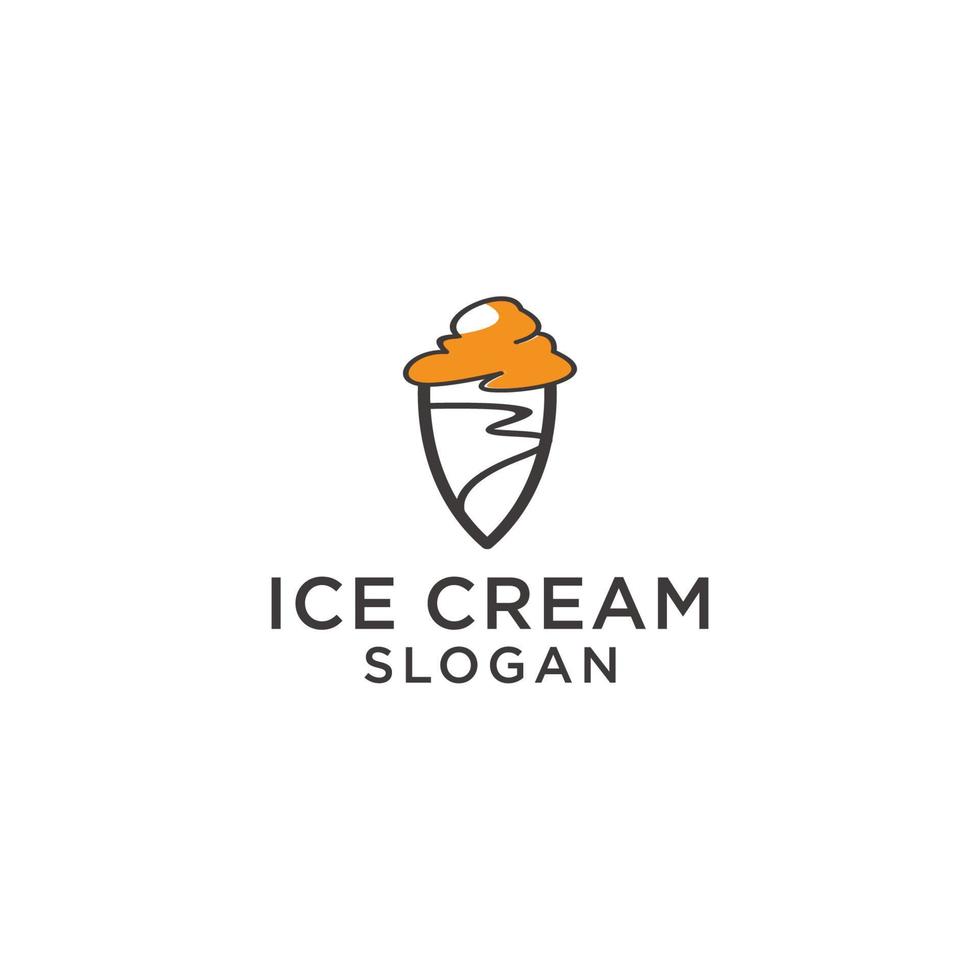 diseño de icono de logotipo de helado vector