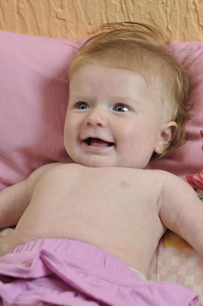 cute little baby closeup portrait photo