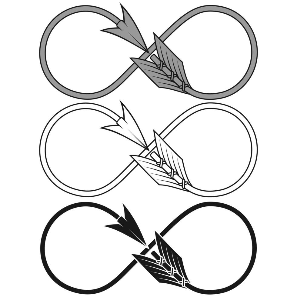 infinity shaped arrow vector design