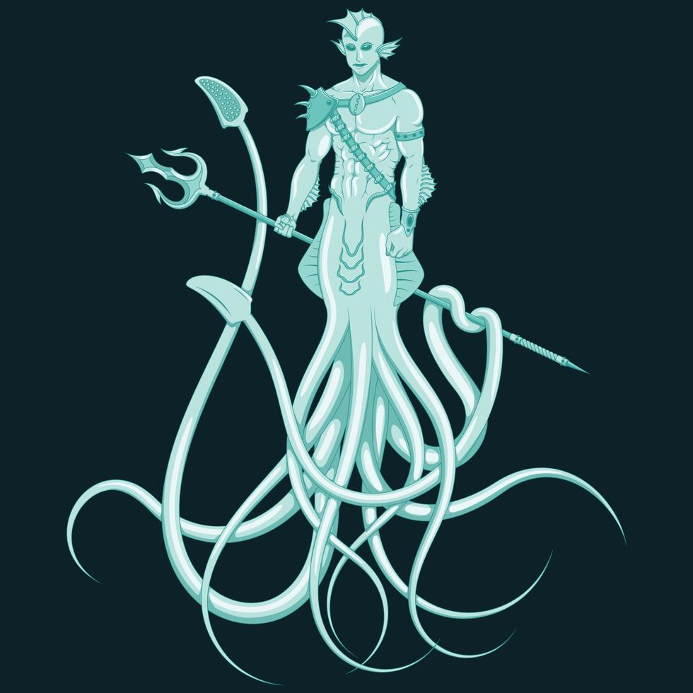 Sea Mythological Creature Vector Design